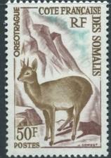 FRENCH SOMALI COAST 1962 SG459 50f Klipspringer unmounted mint Catalogue £16