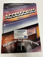 Peugeot Talbot Accessories Brochure 1985 Dealer Issue Cliffords Sidcup VZB316