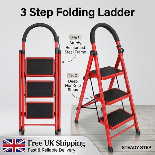 Step folding ladder - step,