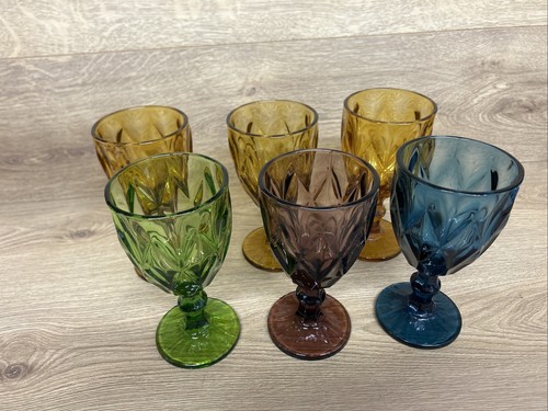 Six 250ml wine goblets glass - six,