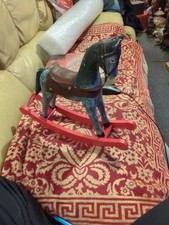 Large Vintage Antique Wooden Rocking Horse Statues Ornament Figure 