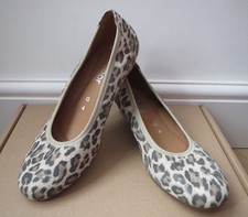 GABOR Ladies Shoes - Size 4, Ballerina Style, Slip-On, Leopard Print, Ex-Display