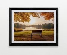 Lake Woodland Forest Framed