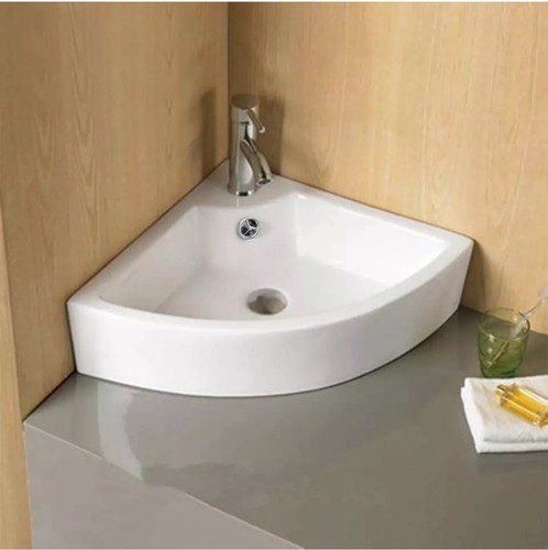 Corner sink basin white - sink,