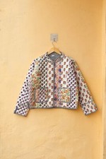 Indian White Quilted Patchwork