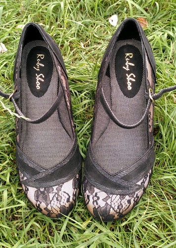 Ruby shoo black lace shoes - shoo,