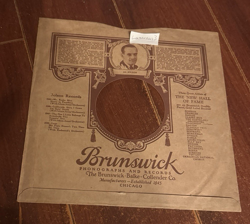 Jolson brunswick rpm - al,