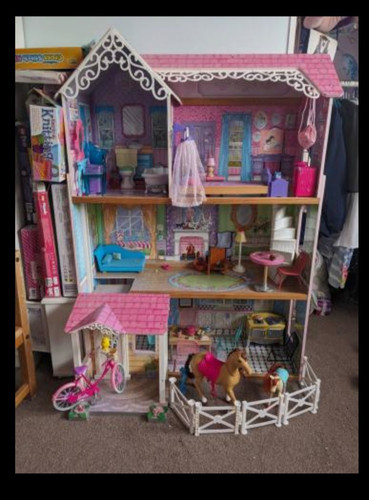 Beautiful wooden barbie doll - wooden,