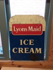 LYONS MAID double-sided ice cream sign from an old sweet shop.