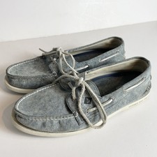 Sperry Mens Blue Denim Top Sider Boat Loafers UK 10