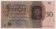 Vintage Germany 50 Reichsmark