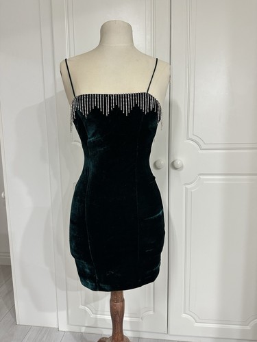 Zara velvet dark green dress - zara,