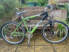 Carrera Banshee, Full Suspension, Mountain Bike. Green and Black Colour.  
