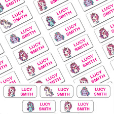 Unicorn Stick on Clothing Name