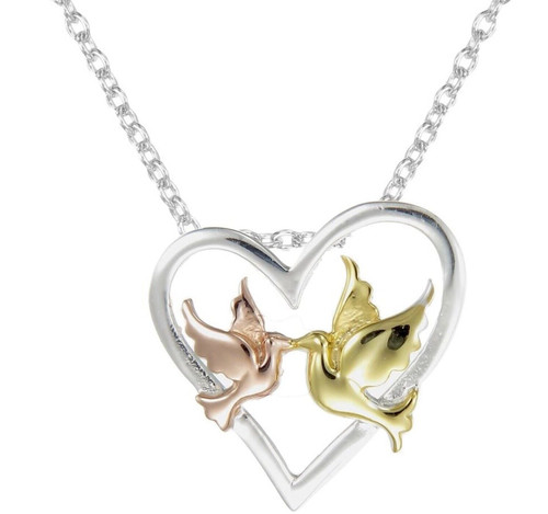 925 sterling silver love birds - 925,