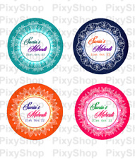 24x Personalised Wedding MEHNDI DHOLKI Cupcake Cake Toppers PreCut
