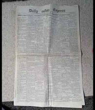 Daily Express Newspaper, April 24th 1900, Issue No. 1, Reproduction (I think)