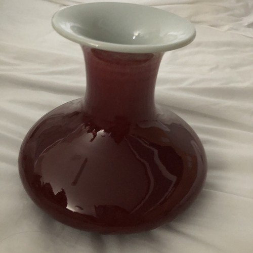 Chinese oxblood porcelain vase