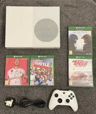 Microsoft Xbox One S 1TB Console with White Series X Controller 4 Games- Tested