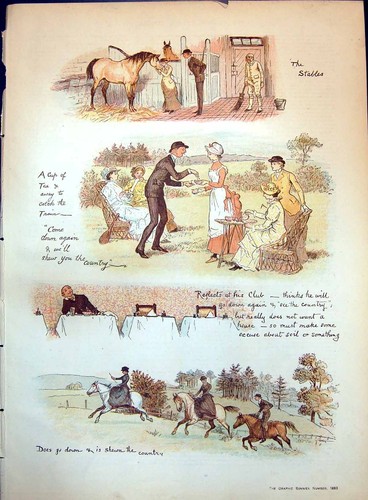 Antique print tankerville - print,