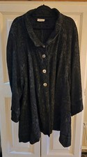Bella Donna Velvet Jacquard Jacket Cape  Black Size 3 Uk 20