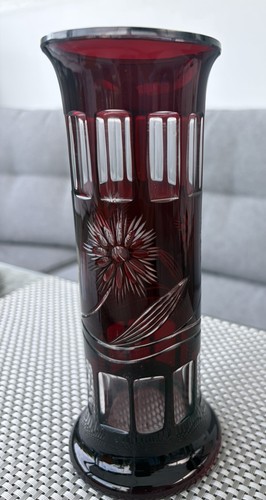 Vintage klalik vase ruby red - klalik,