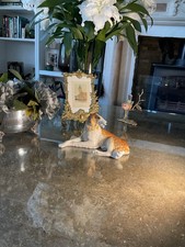 Vintage Lomonosov USSR  figurine of Russian greyhound dog. Borzoi