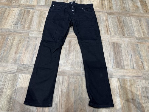 Men black nudie jeans - black,