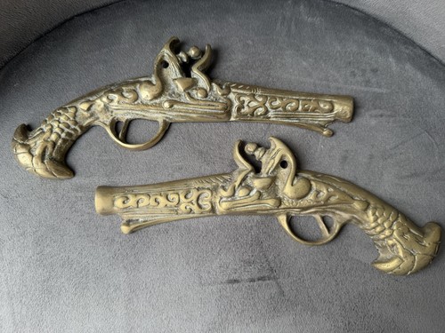 Pair vintage solid brass - vintage,