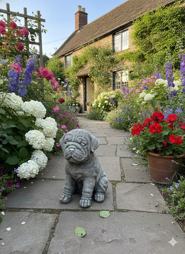 Pug puppy dog garden - 2,