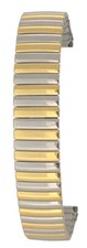 Two Tone 18mm Stainless Steel Expanding Watch Strap Bracelet