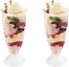 Royal Cuisine Set of 2 Milkshake Glasses 360ml Knickerbocker Glory Dessert New