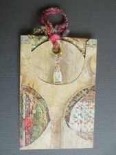 JAN MESSENT BOOKMARK Printed Card Tassel Attached with Fancy Silk Thread 2011
