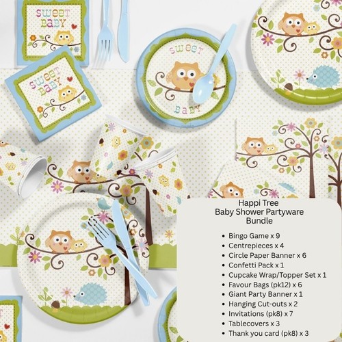 Baby shower happi tree owl - baby,