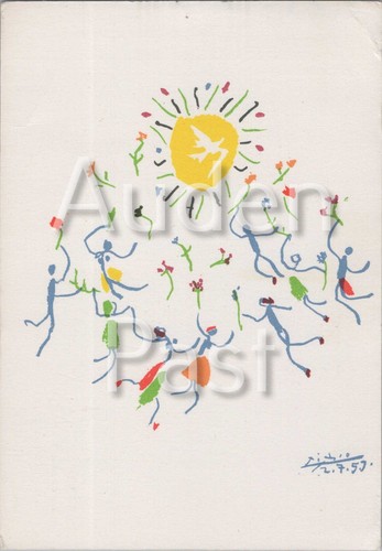Picasso lithograph postcard - picasso,