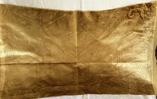 Vintage Quality French Carved Silk Velvet Interiors Upholstery Fabric #3~ Gold
