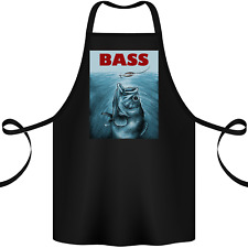 Bass Fishing Parody Funny Fisherman Cotton Apron 100% Organic