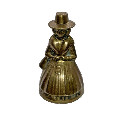 Vintage brass lady bell - vintage,
