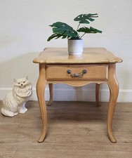 Ethan Allen Bisque Country French One Drawer End Table-Farmhouse Bisque Table