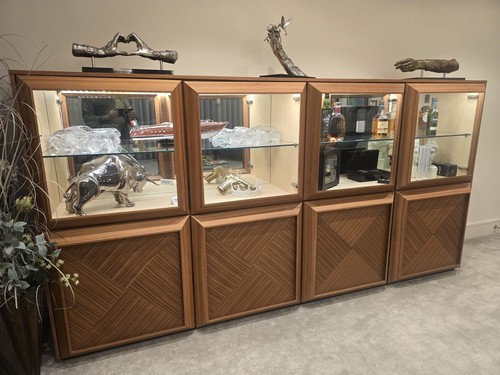 Porada walnut display cabinet - porada,