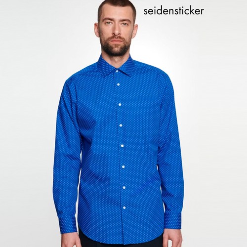 Men blue buttons shirt - blue,