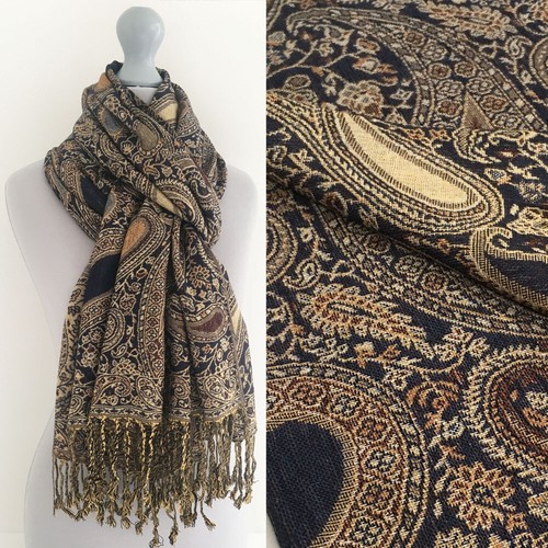Ladies brown paisley - brown, scarf