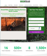 Custom Garden Fencing Service Website Design | WordPress Website Just £10/Month