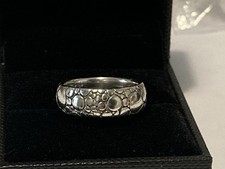 Kit Heath (KH-06) Sterling Silver Bubbles/Circles 6mm Band Ring. Sz L 1/2 (5.78g