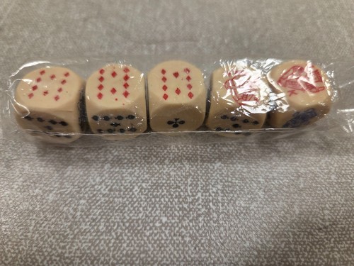 Vintage poker dice set - poker,