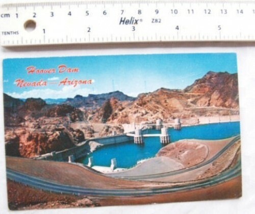Old postcard hoover dam - old,