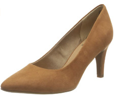 S Oliver Womens EU 41 UK 7.5 Cognac Brown High Heel Stiletto Pointed Shoes Pumps