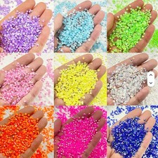 1000 x Resin & Jelly Flat Back Rhinestones 3mm Diamante Nail Art Craft Gems UK
