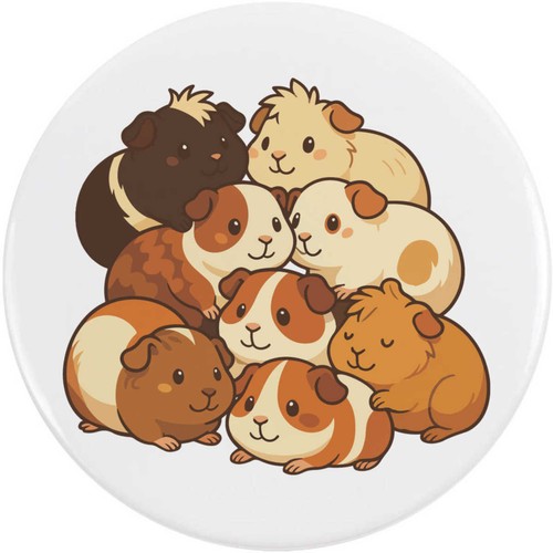 Guinea pig pile button - pig,