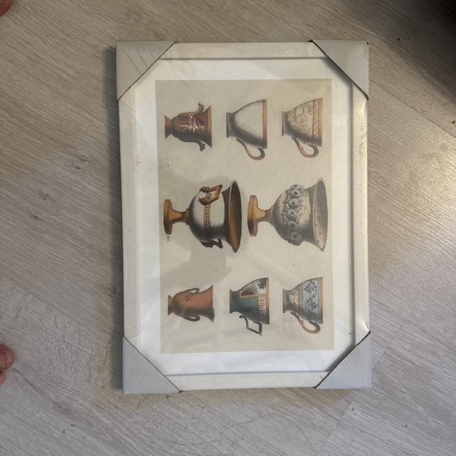 Framed persian ceramic pottery - framed,